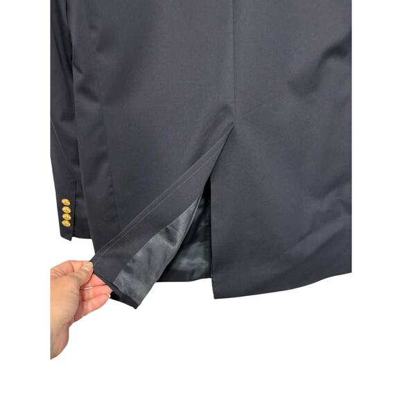 Brooks Brothers 346 Wool Navy Mens Blazer Jacket 42 Long Gold Buttons Classic - Picture 5 of 8